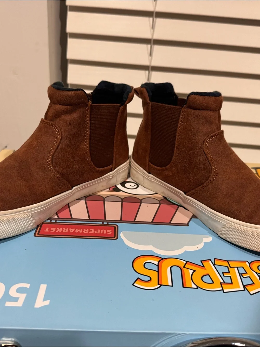 Old Navy Brown Suede Chelsea-Style Kids Boots